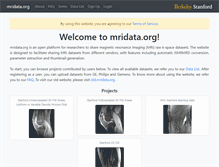 Tablet Screenshot of mridata.org